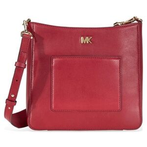 NWT Michael Kors Gloria Leather Messenger Crossbody Bag Purse